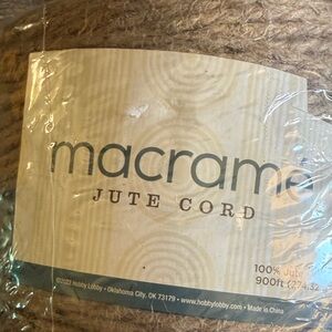 Macrame Jute Cord 900ft